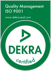 DEKRA ISO 9001 -laatusertifikaatin vihreä logo